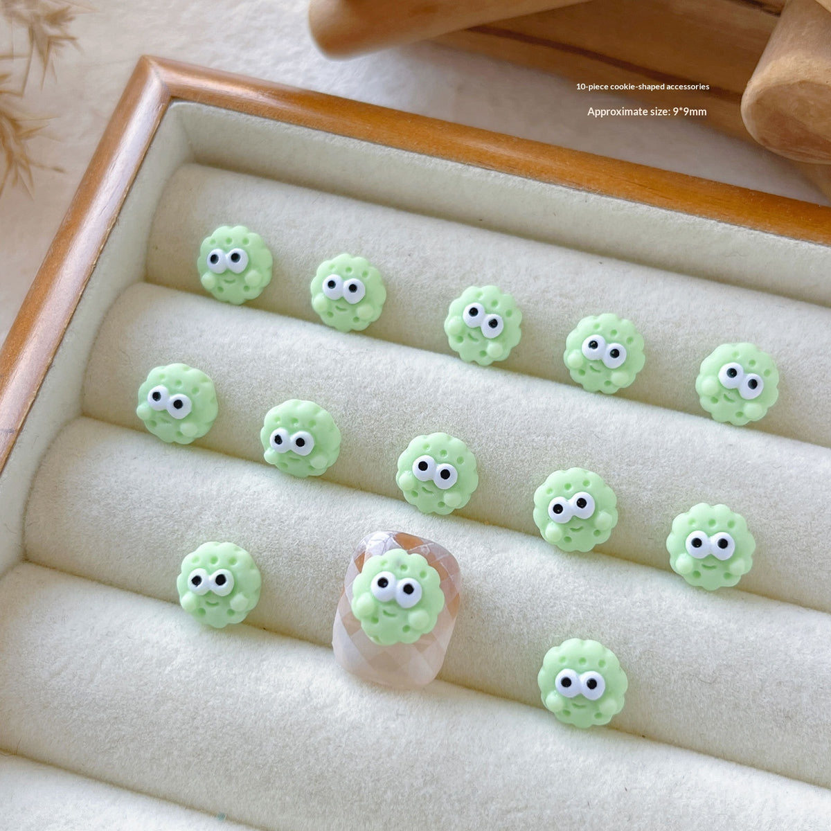 Edible Toy Cookie Nail Art Accessories Kit - Cartoon Series Resin Decor
