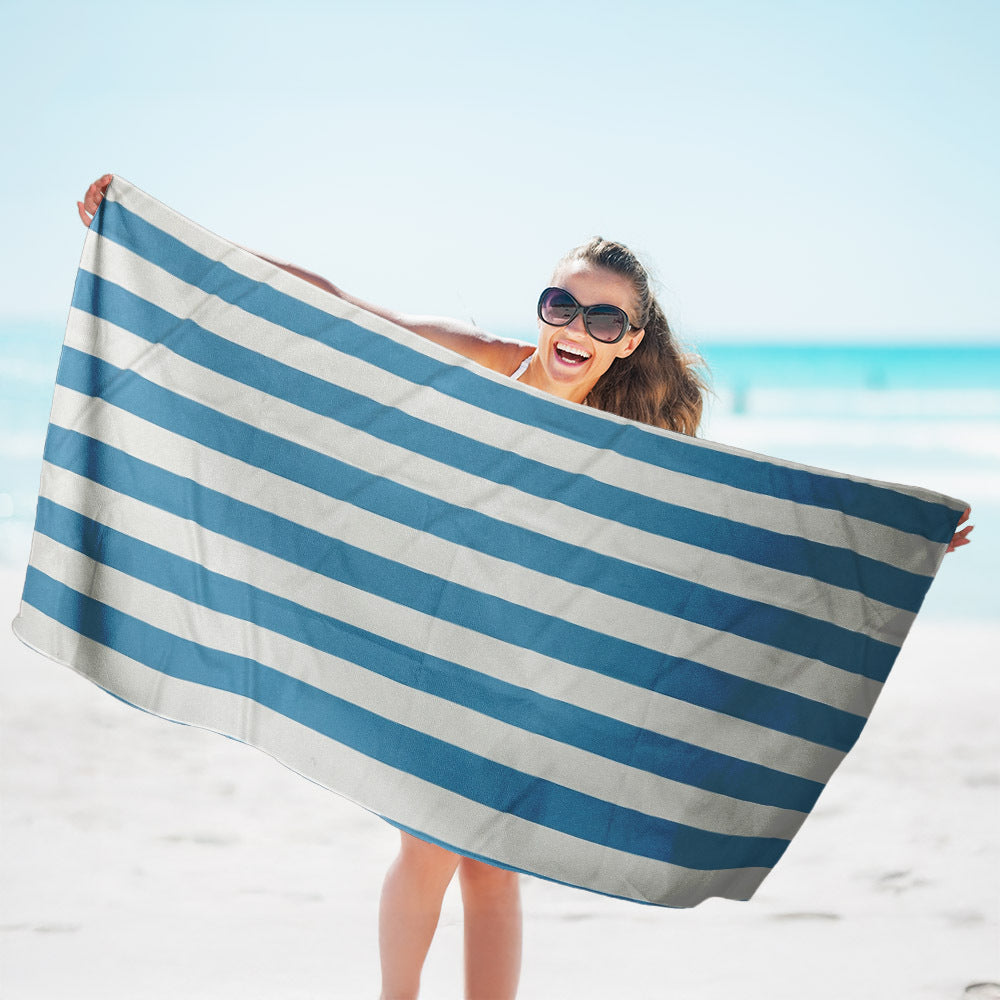 Double-Sided Velvet Bath Towel - Quick-Drying Beach & Spa Towels