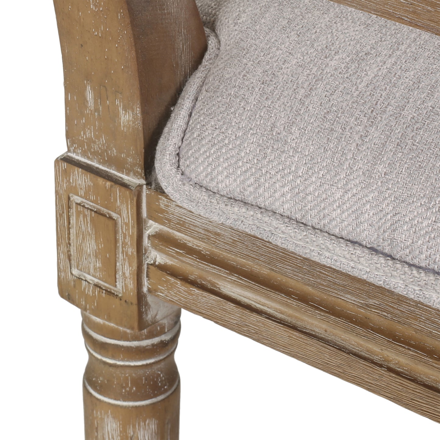 Light Grey Dining Chair Set of 2 - French Country Style