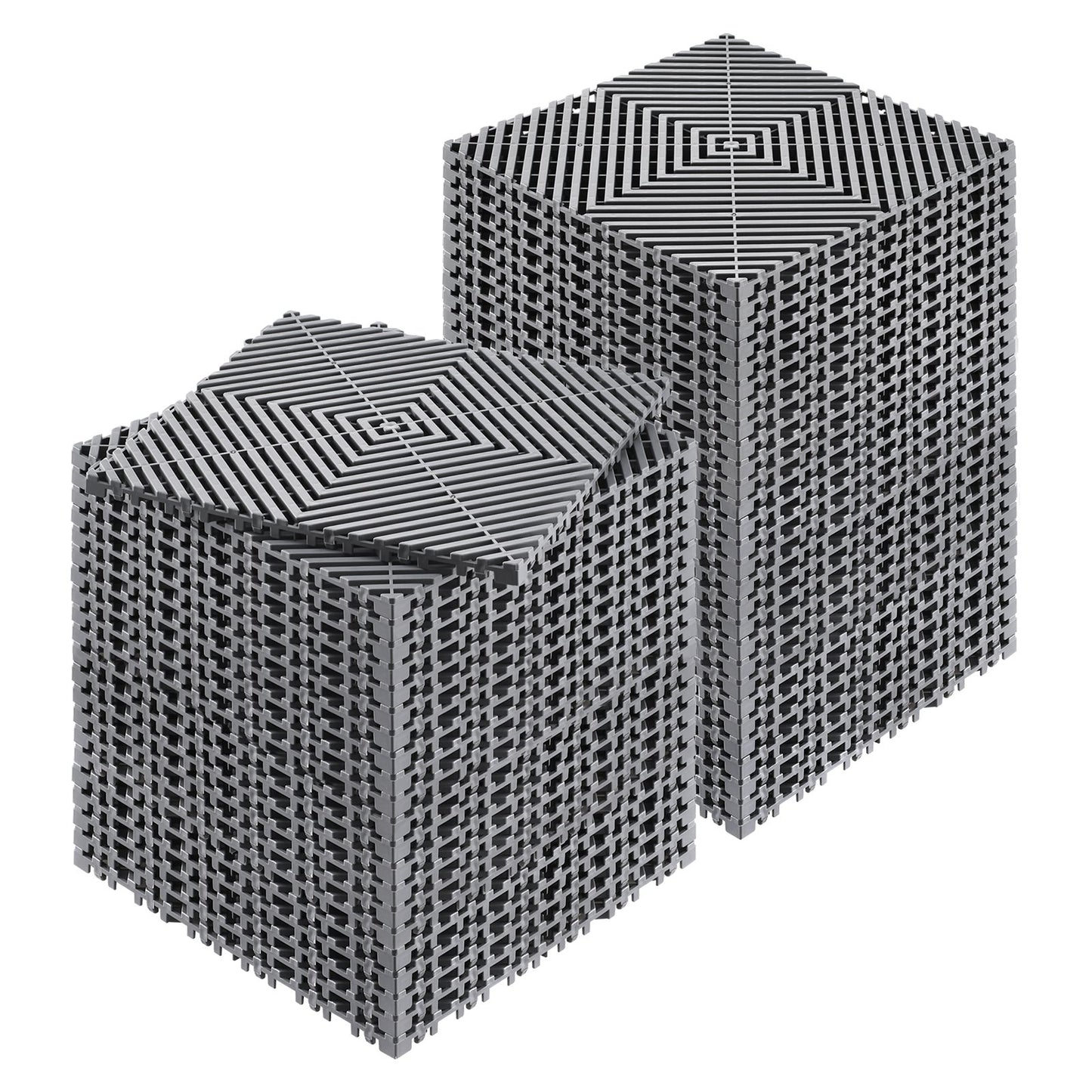 Interlocking Drainage Floor Mats 12x12 50 Pcs Non-Slip Garage Garden Shower Tile