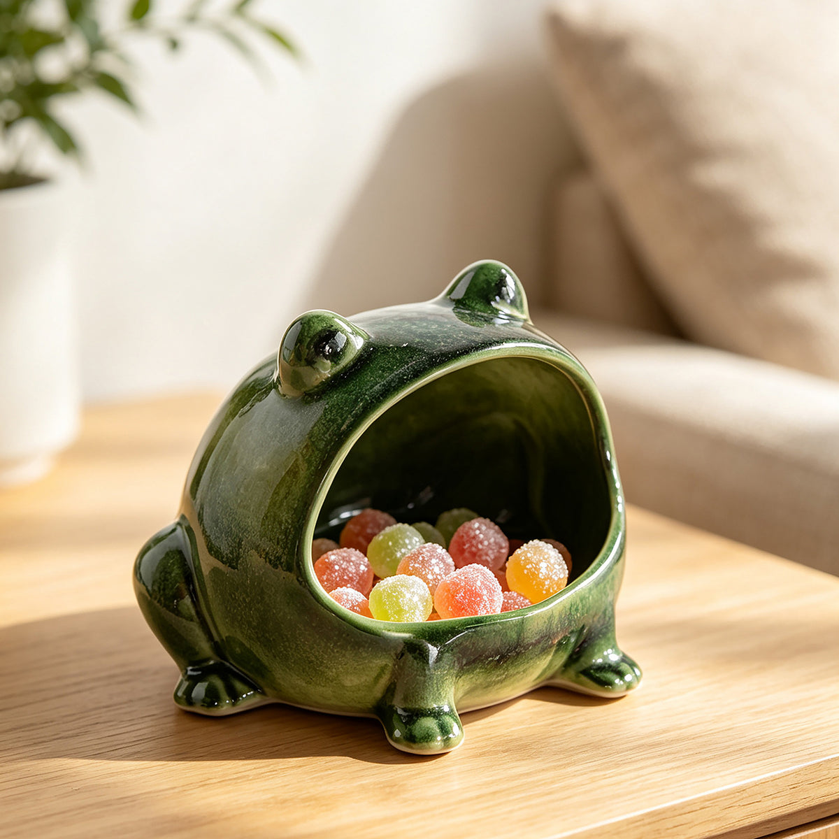 Decorative Ceramic Storage Jar for Kitchen and Home - Irregular Shape, 501-800ml
