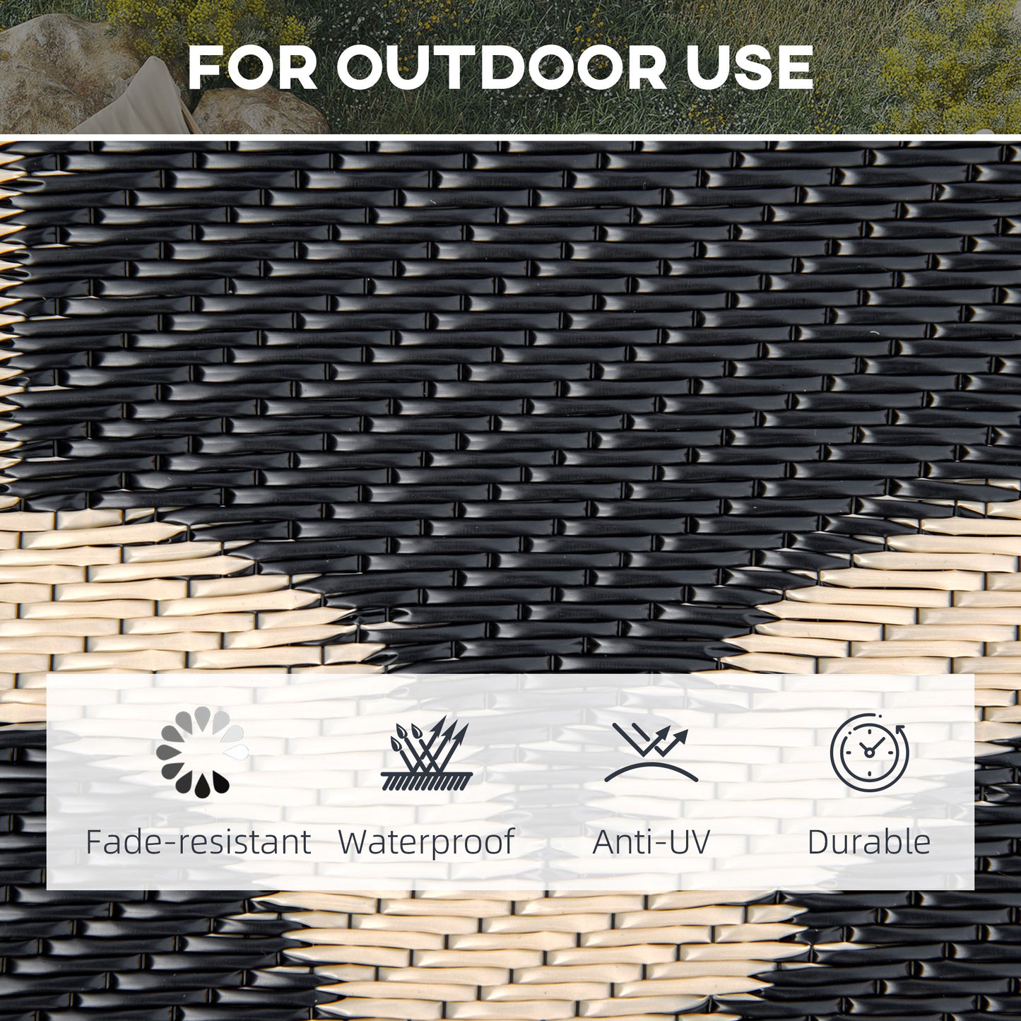 Waterproof Reversible Outdoor Rug - Perfect for Camping & Picnics
