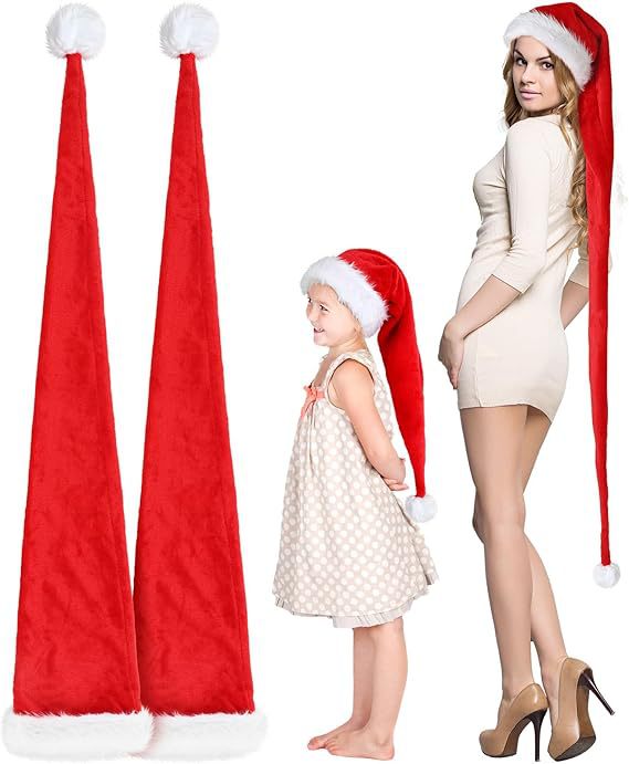 Adult and Children's Christmas Hat Set - Festive Winter Holiday Headwear