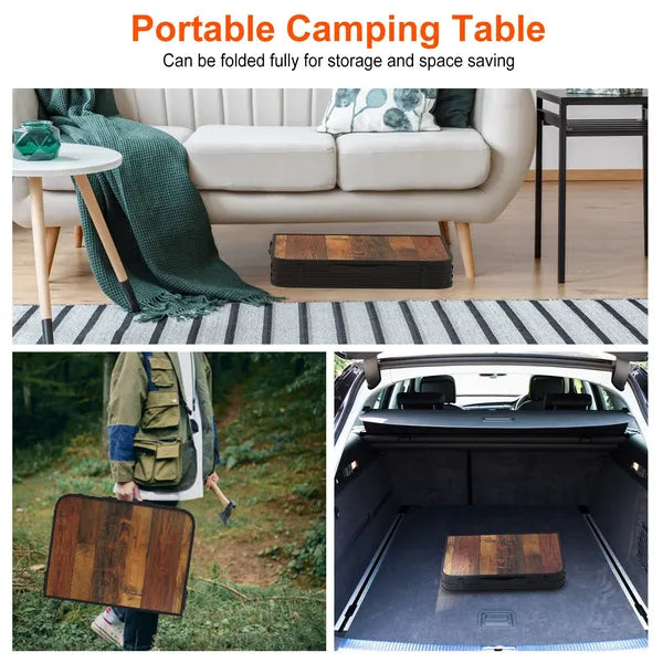 Foldable Camping Table - Adjustable Height, Lightweight, 66lbs Max Load