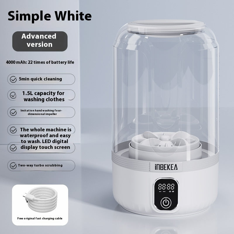 Portable Wireless Mini Washing Machine with USB Power - Multiple Capacities