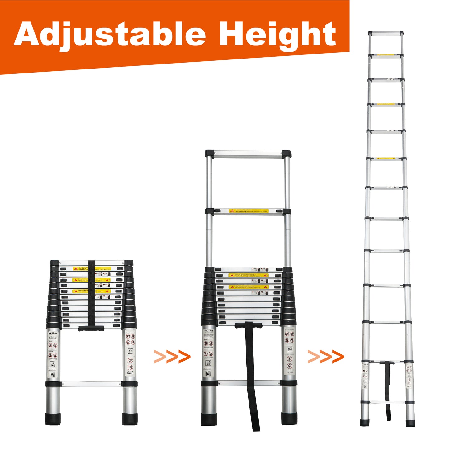 16.5 Ft Aluminum Telescoping Ladder for Outdoor Work & RV Use