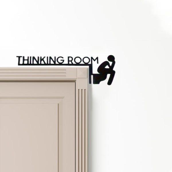 Marble Style Funny Metal Sign for Bathroom Wall Decor