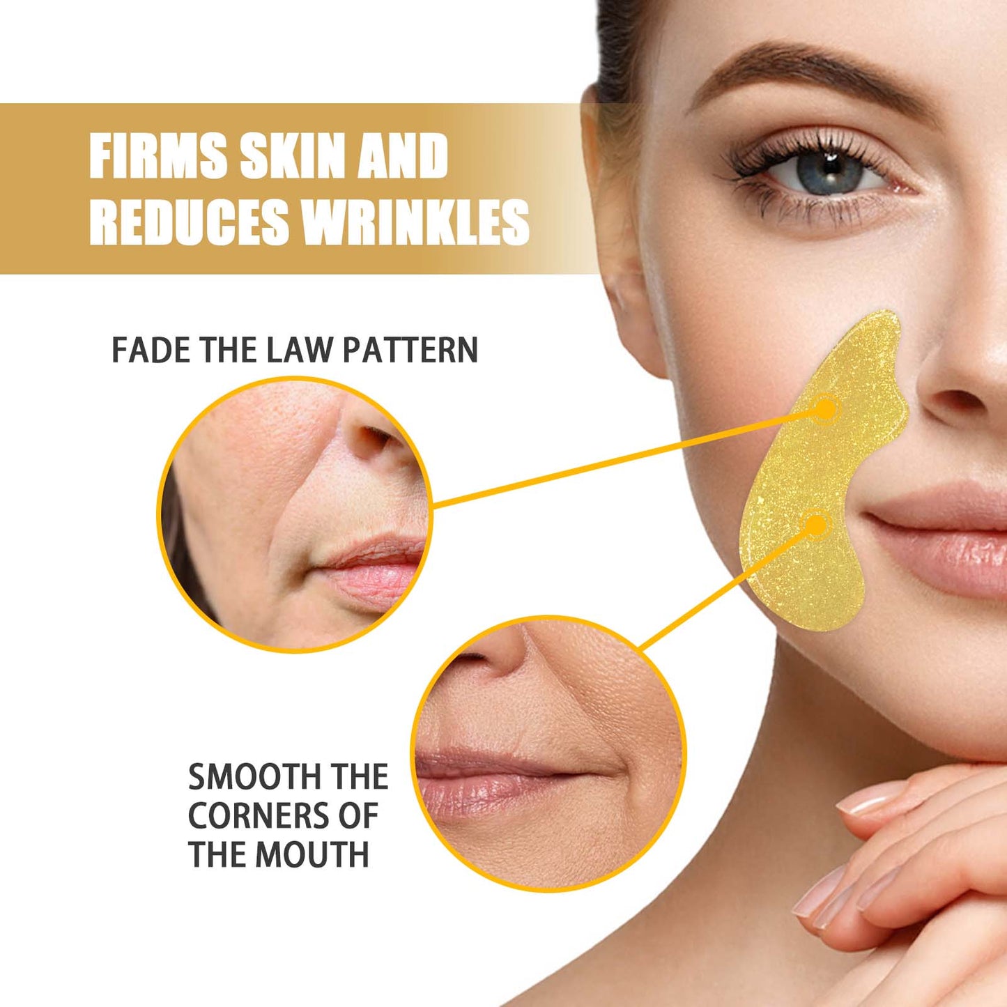 Collagen Nasolabial Fold Patches - Anti-Wrinkle & Firming Facial Treatment