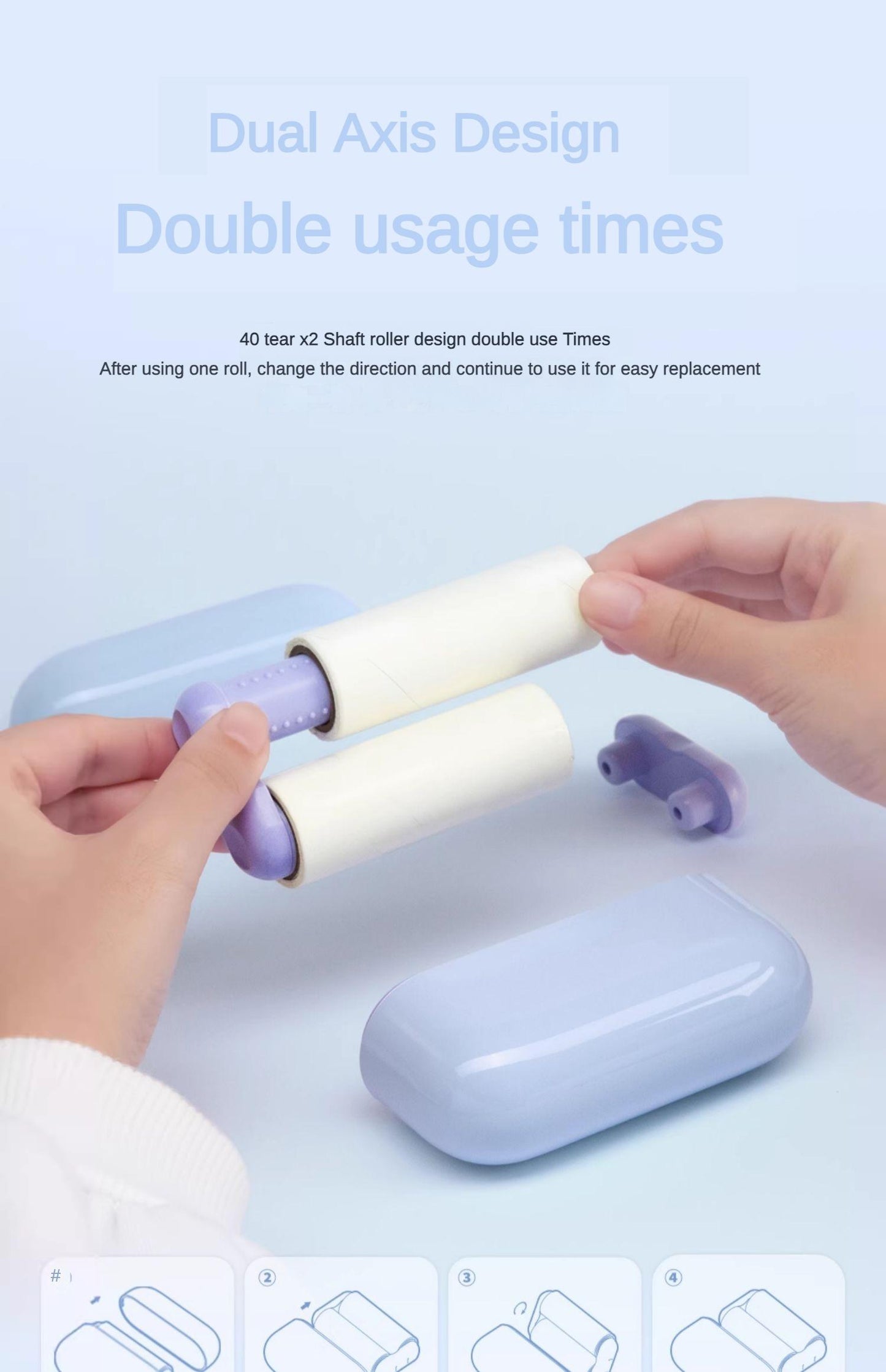 Portable Pet Hair Remover - Reusable Pocket-Sized Lint Roller