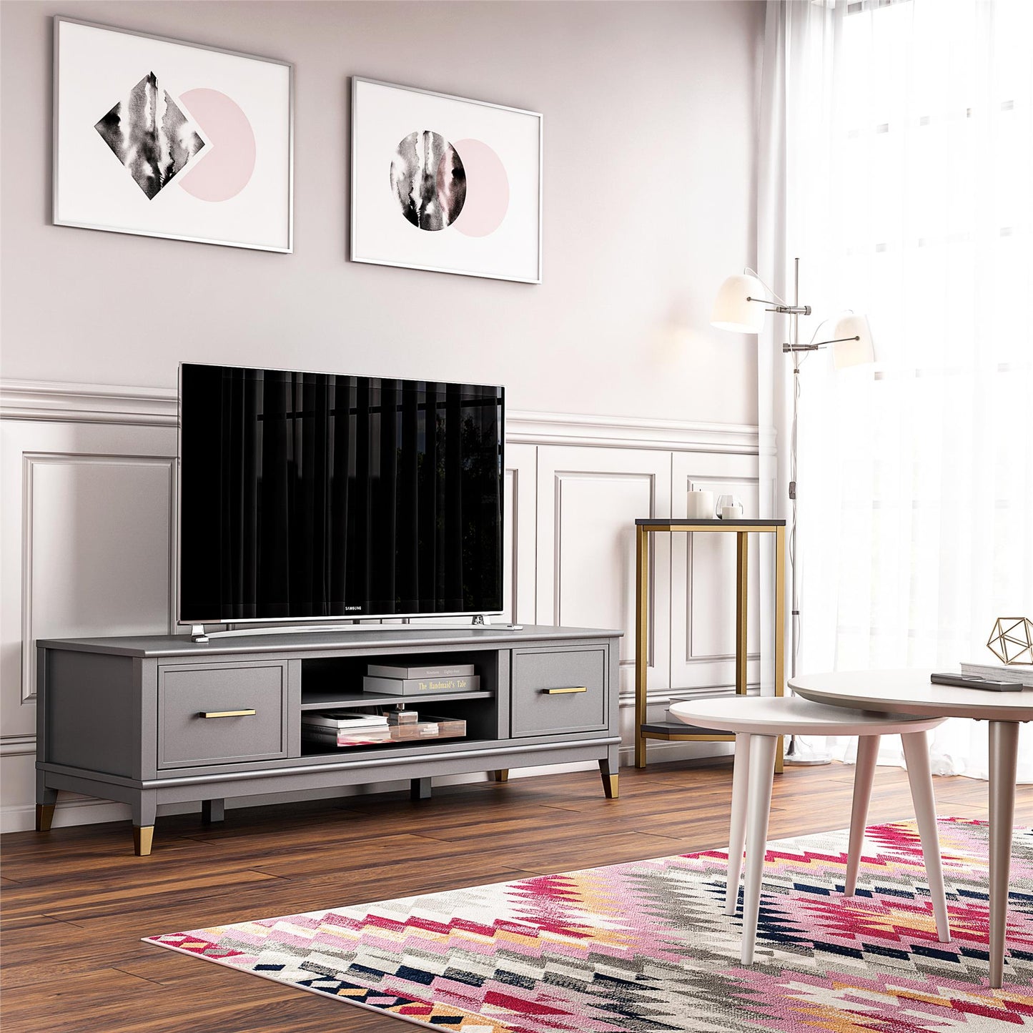 Westerleigh TV Stand for TVs Up to 65" - Dark Gray