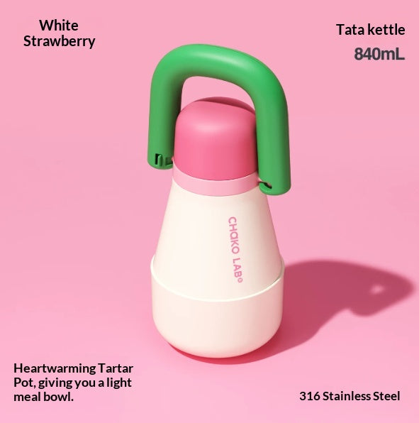 Large Capacity Insulated Water Bottle with Straw - Portable Drinkware for Women