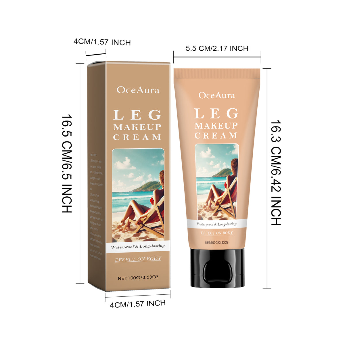 Darkening Foundation Cream for Body Skin Toning and Concealing 100g