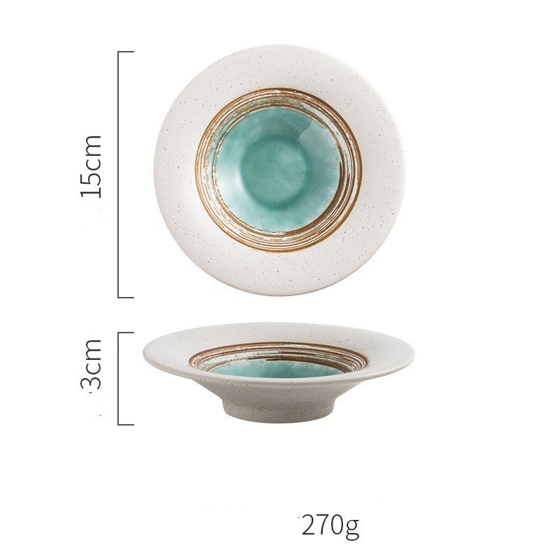 High Legged Ceramic Soup Bowl - Microwave & Dishwasher Safe Home Dinnerware