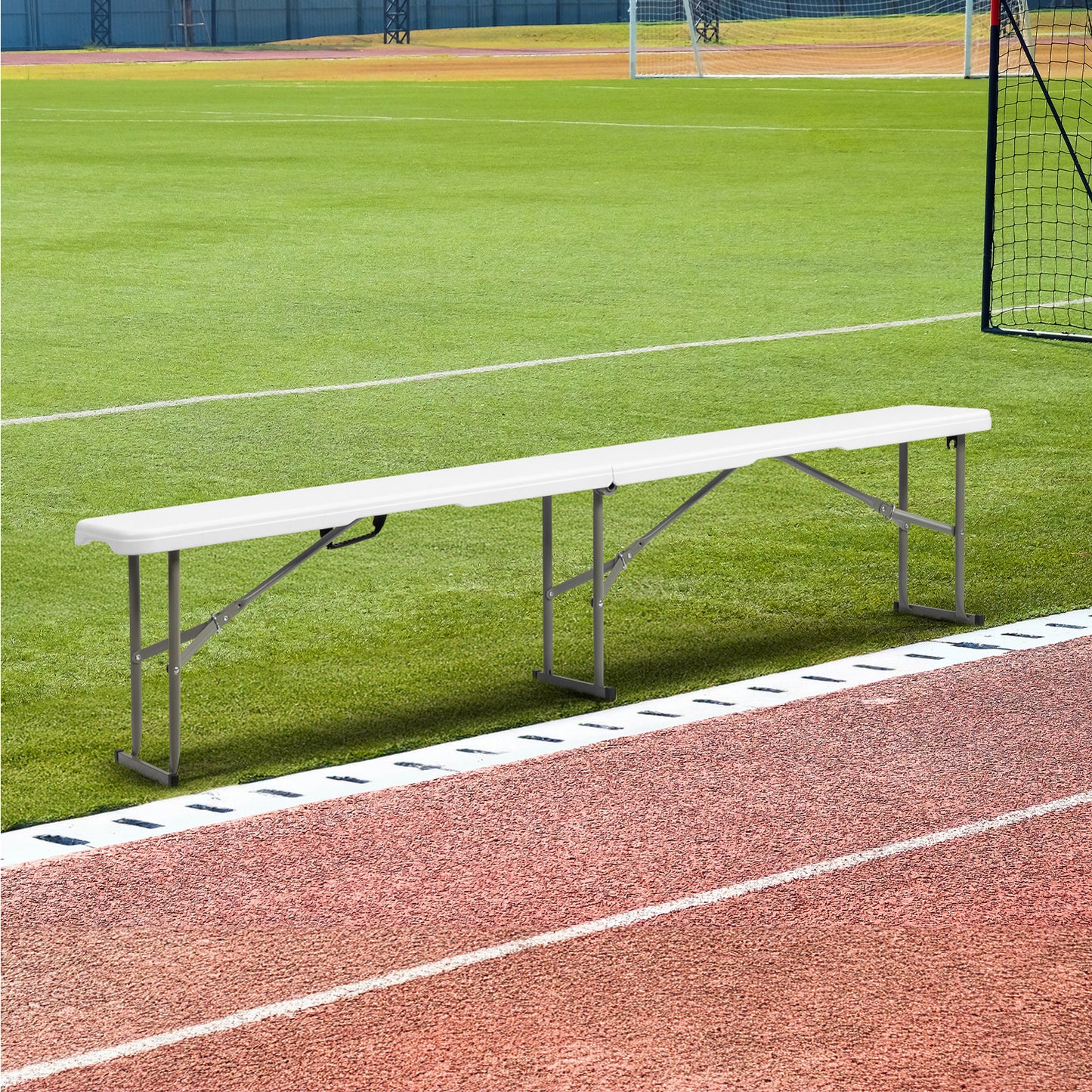 6-Foot Portable Folding Bench - Lightweight, Stain Resistant