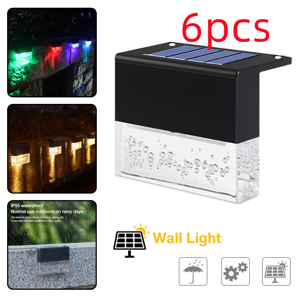Waterproof RGB Solar LED Step Fence Light for Garden and Pathway