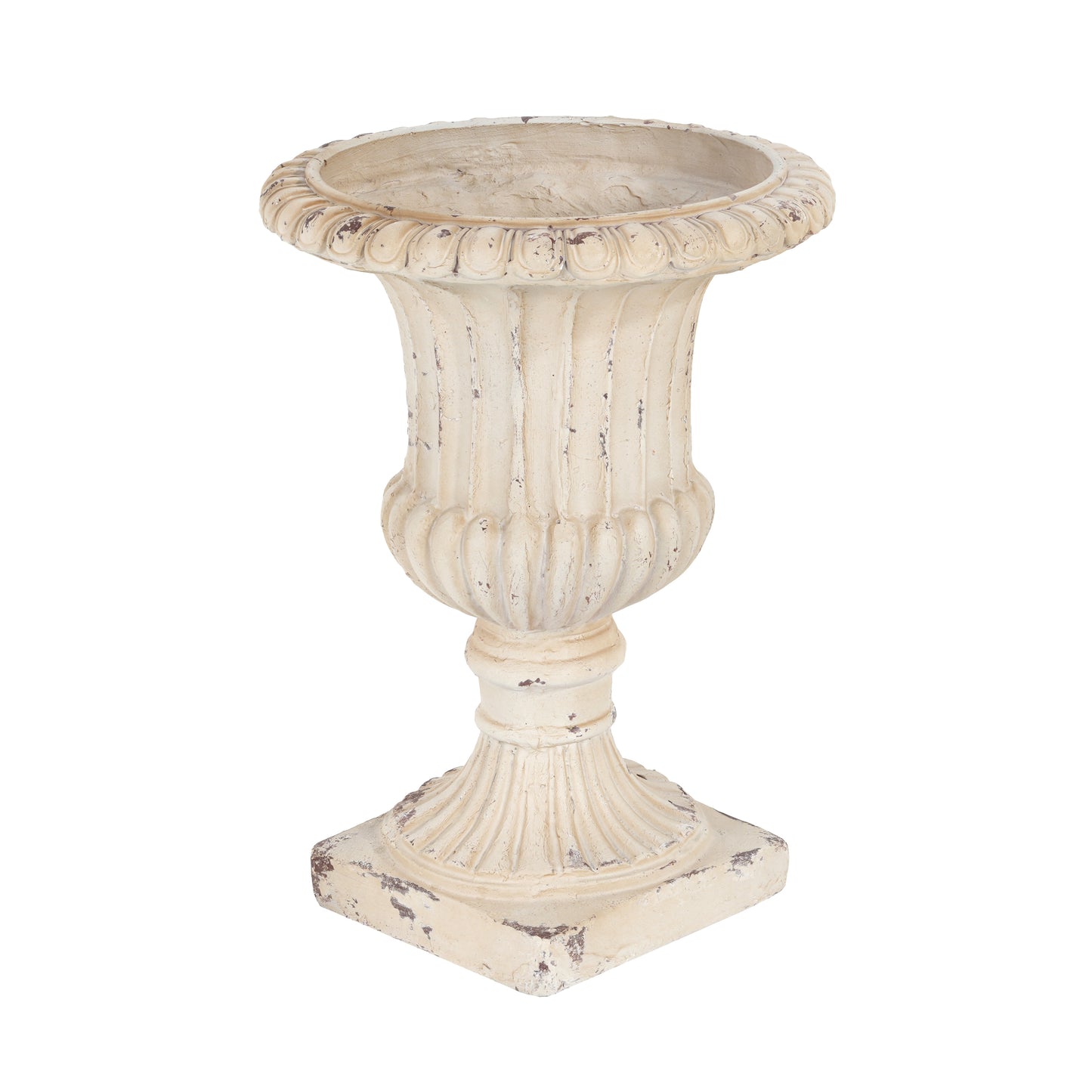MGO Garden Urn, Antique White, 19.25 H