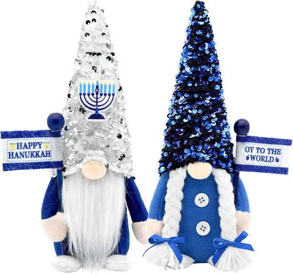 Hanukkah Gnomes Plush Decorations - Blue Chanukah Ornaments