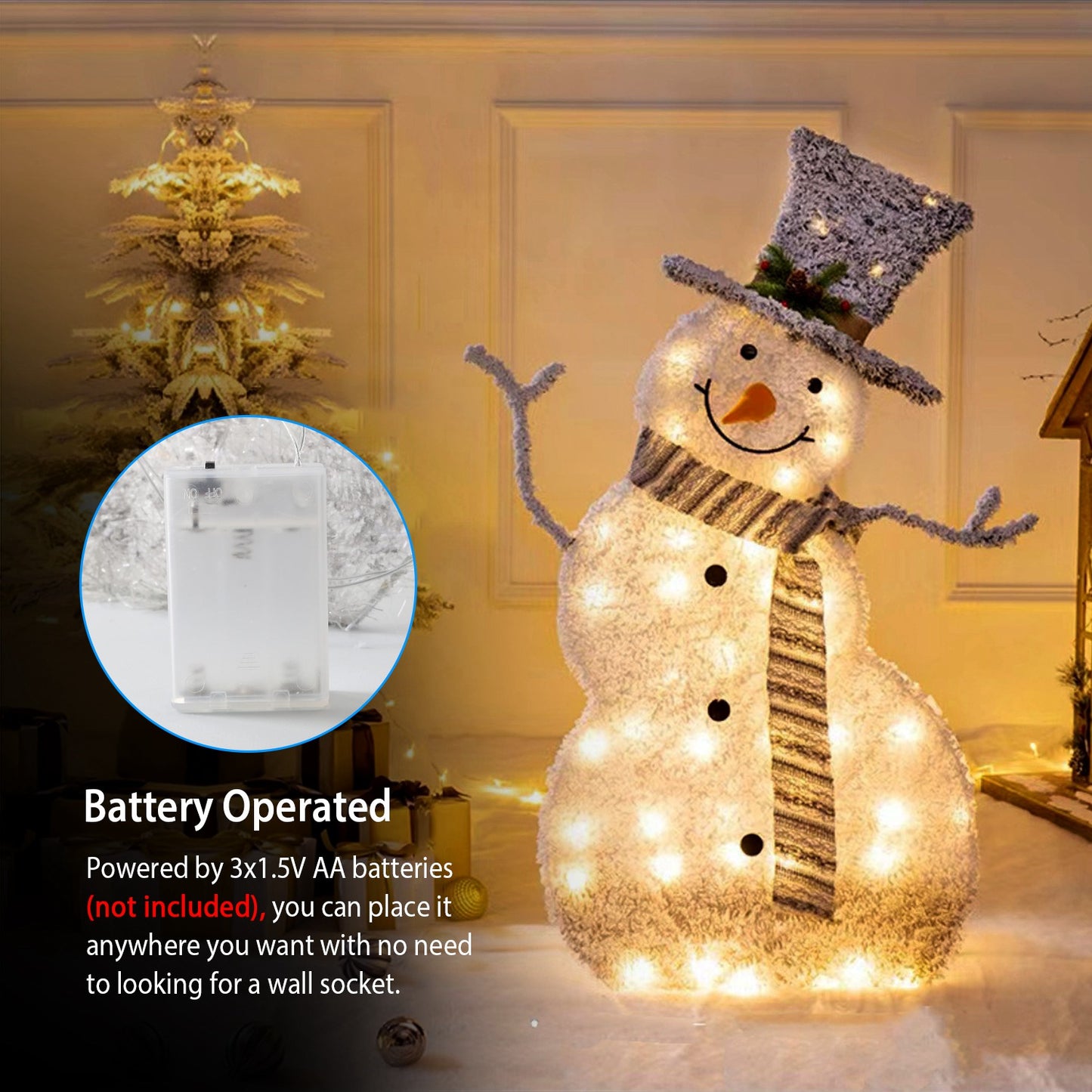 LED Christmas Snowman Decoration Light - Indoor & Outdoor