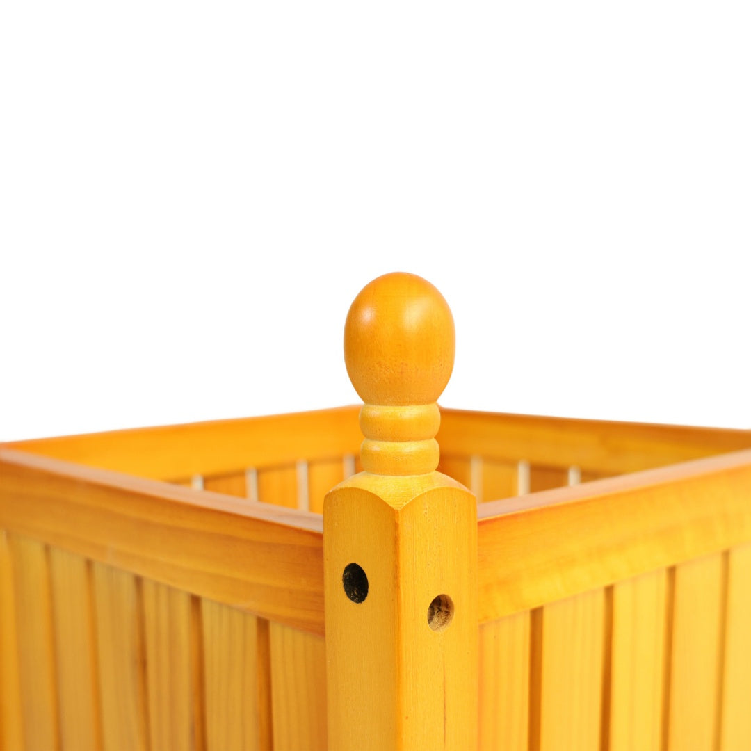 Wooden Outdoor Square Planter Box for Garden & Patio - Teak