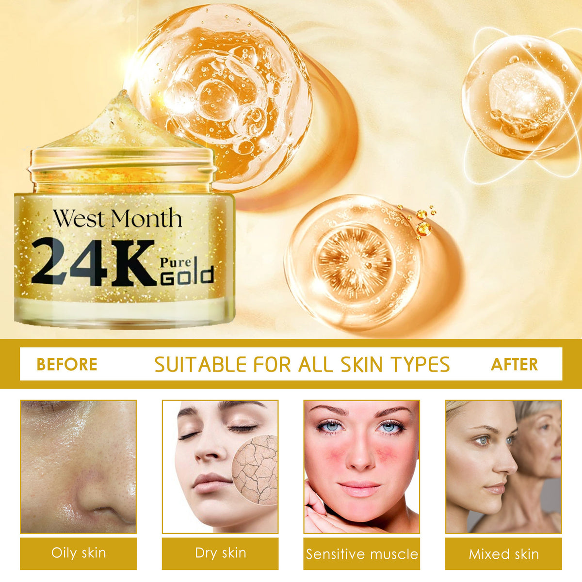 Brightening Firming Collagen Face Cream 50ml - Wrinkle Fading Skin Care