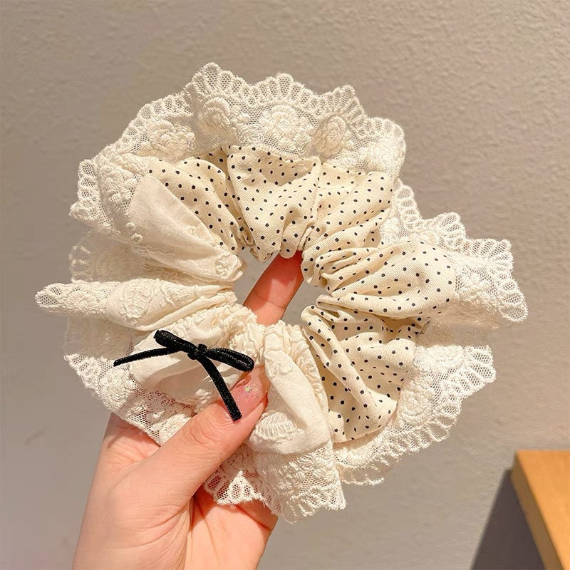 Summer Sweet Lace Scrunchie Hair Tie - Elegant Floral Hair Accessory