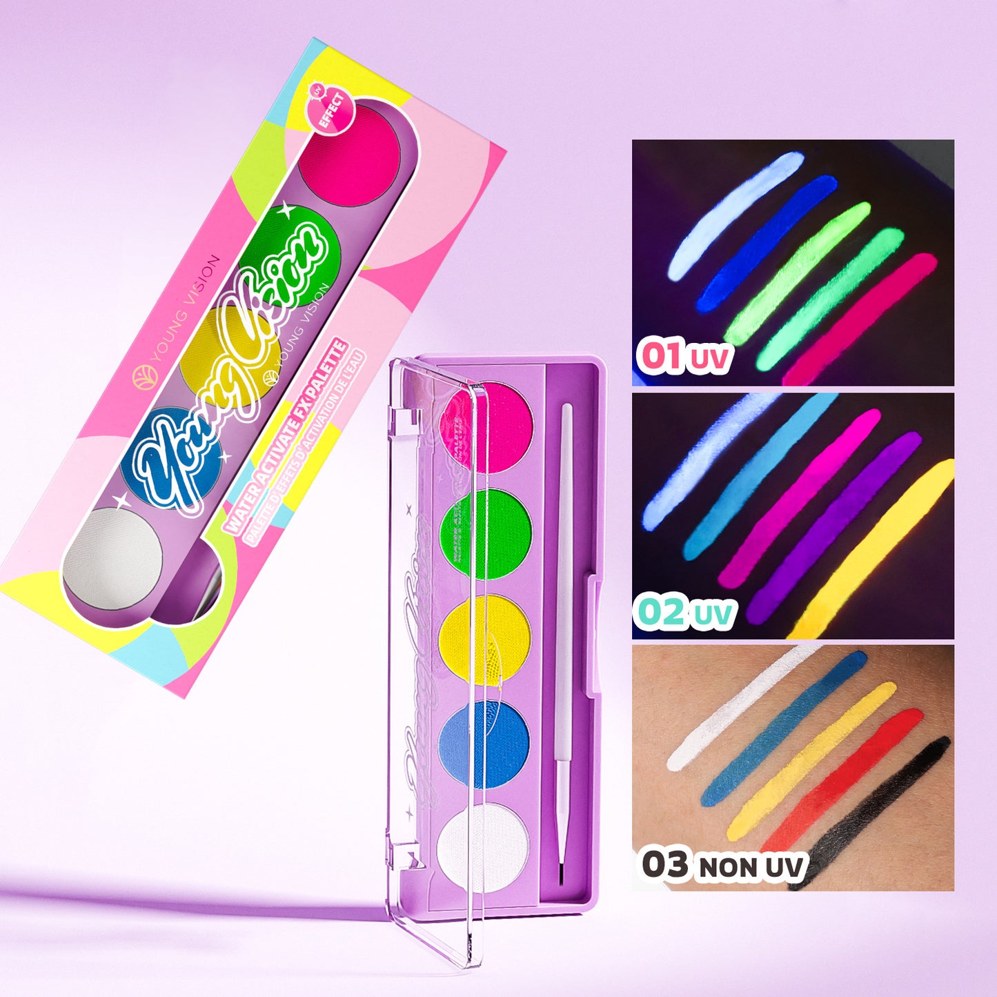 Fluorescent UV Stage Makeup Palette - 5g Cosplay & Performance Face Paint
