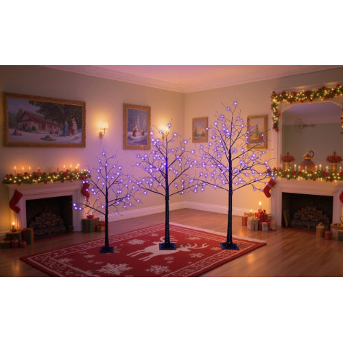 Halloween Spooky Tree with Purple Lights - 4FT, 5FT, 6FT Set