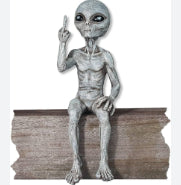 Resin Alien Statue Ornament Decoration for Home & Garden