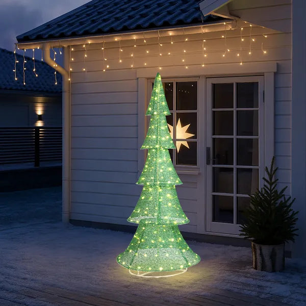 6FT Pre-lit Christmas Tree with 200 Warm White LED Lights