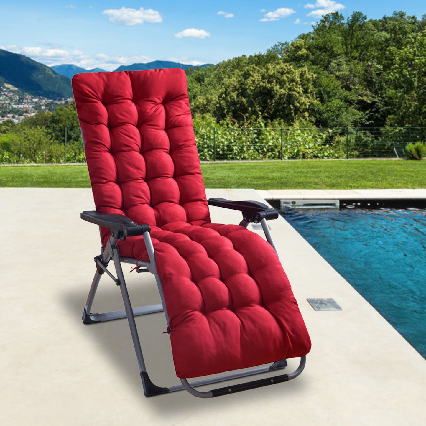 Comfortable Lounger Cushion for Deck Chairs - 67x22in & 71x22in Options