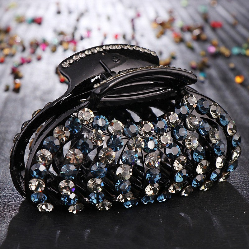 Large Female Rhinestone Hairpin - Korean Style Geometric Hair Accessory