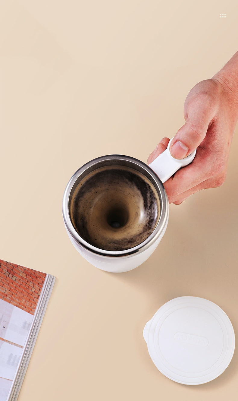 Rechargeable Magnetic Mixing Coffee Cup - 400ml Nordic Style Portable Blender
