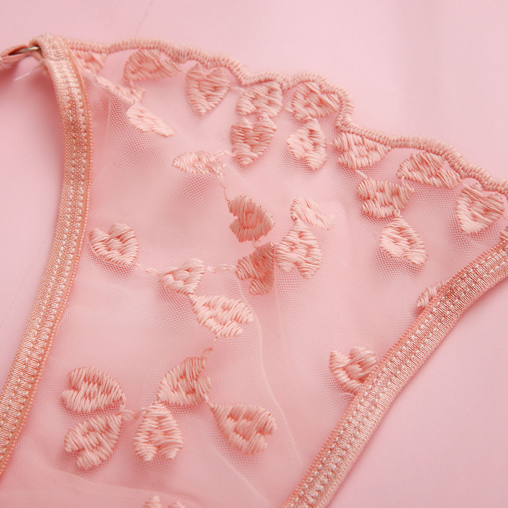 Women's Lace Embroidery Three-Piece Set - Casual Fashion Loungewear
