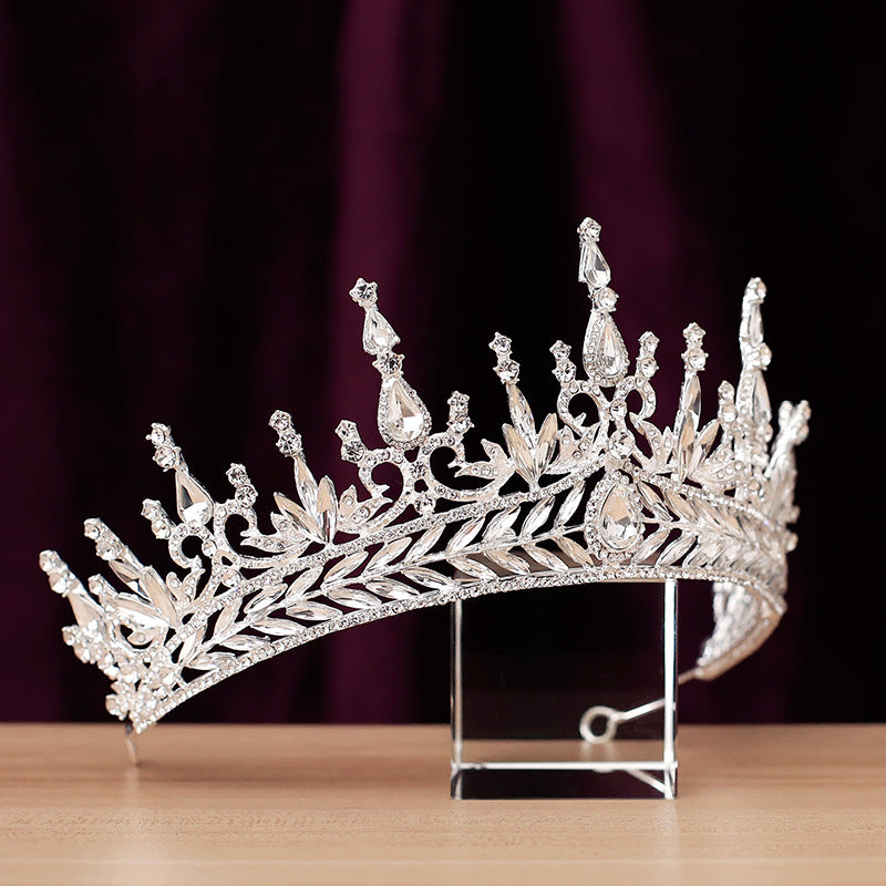 Silver Crown Hair Clip - Women's Elegant Headdress
