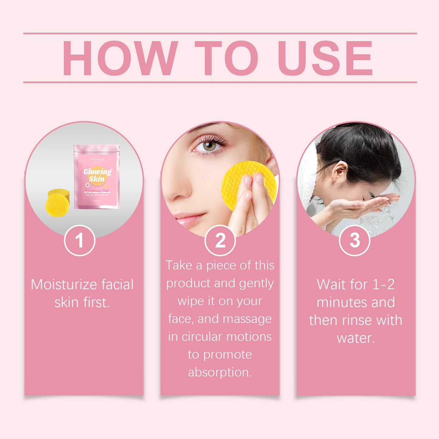 Turmeric Kojic Acid Facial Cleansing Pads for Brightening & Dark Spots