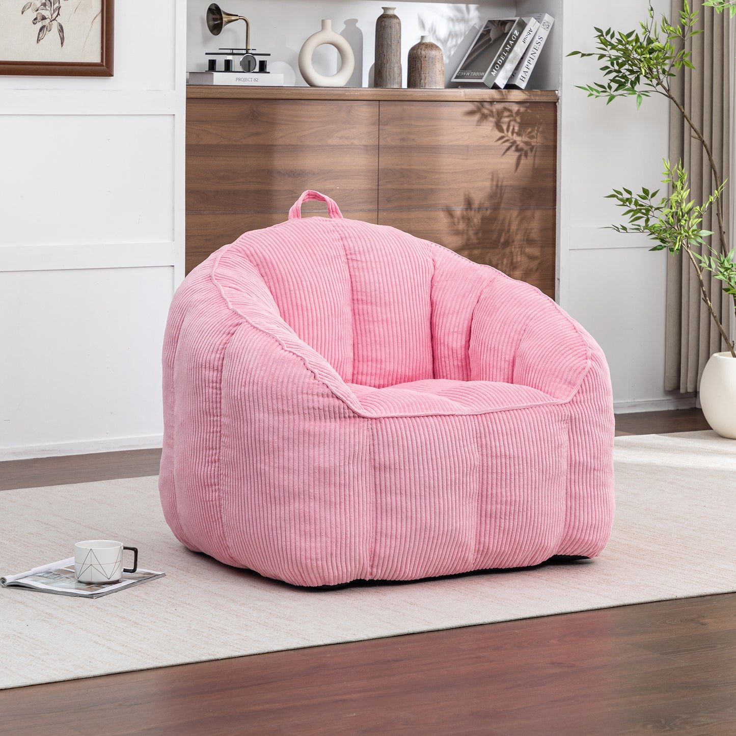 Giant Bean Bag Chair Sofa For Teens, Comfy Corduroy Large Chairs With