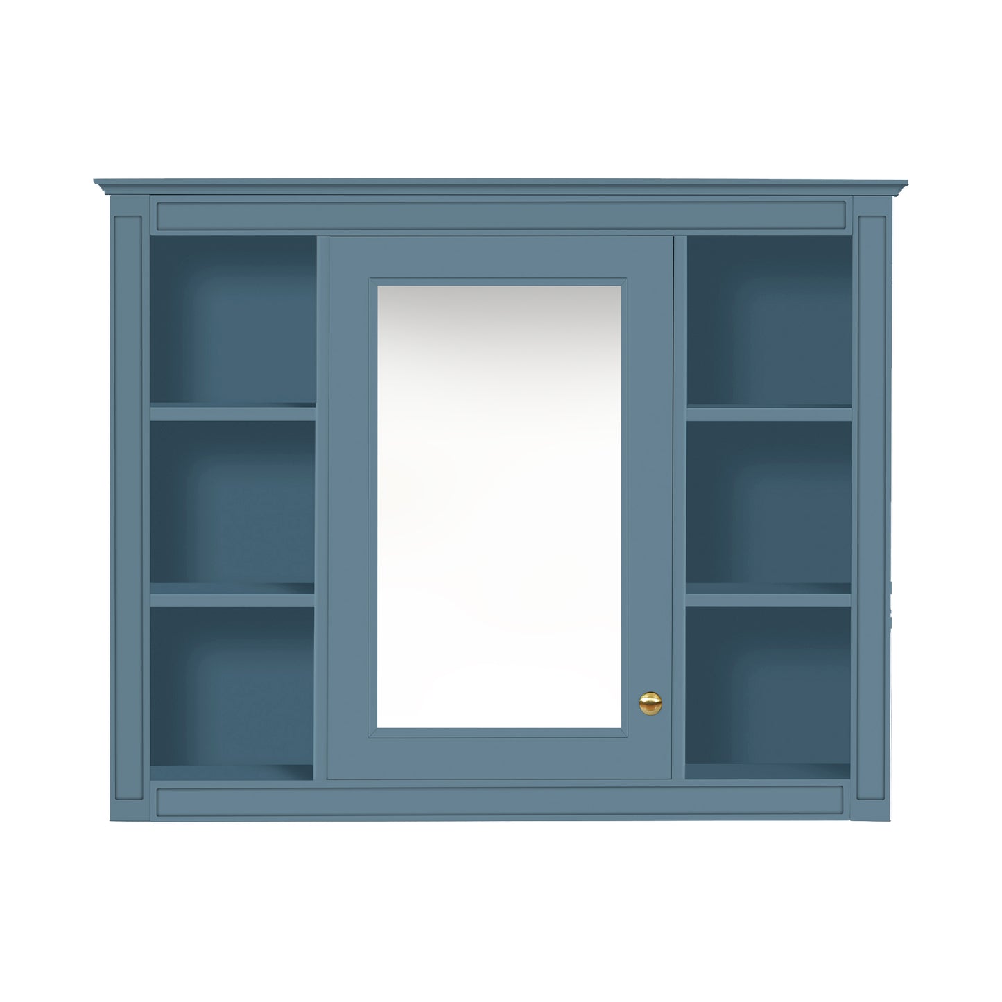 35'' x 28'' Wall Mounted Bathroom Storage Cabinet with Mirror - Indigo Blue