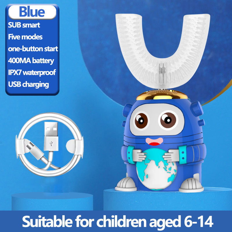 Waterproof Children's Sonic Electric Toothbrush with U-Shaped Design