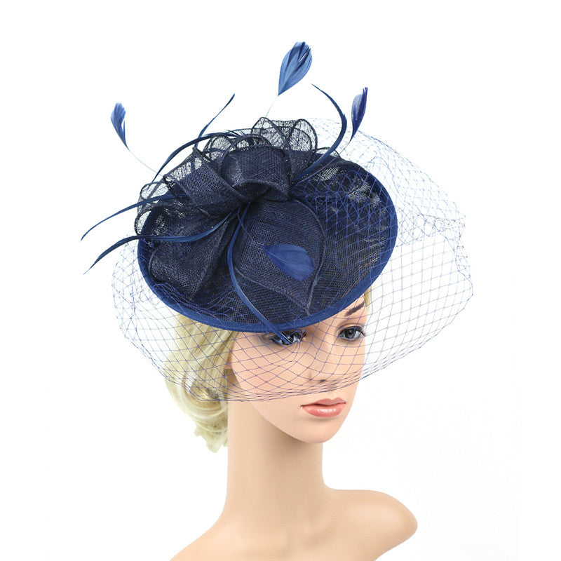 Linen Feather Crown Headdress – Women's Bridal Accessory