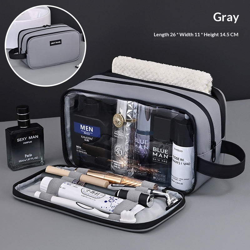 Large Capacity Men's Travel Toiletry Bag Waterproof Cosmetic Storage Organizer