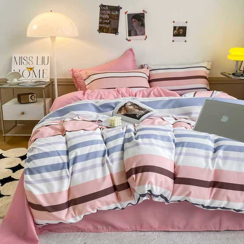 Washed Cotton Double Bed Quilt Cover Set - Multiple Sizes & Styles