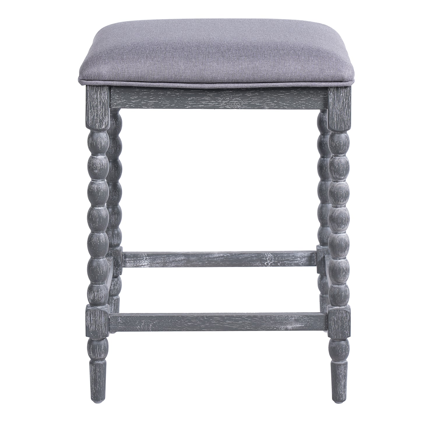 26Counter Stools,Set Of 4 With Upholstered Seat, Solid Acacia Wood