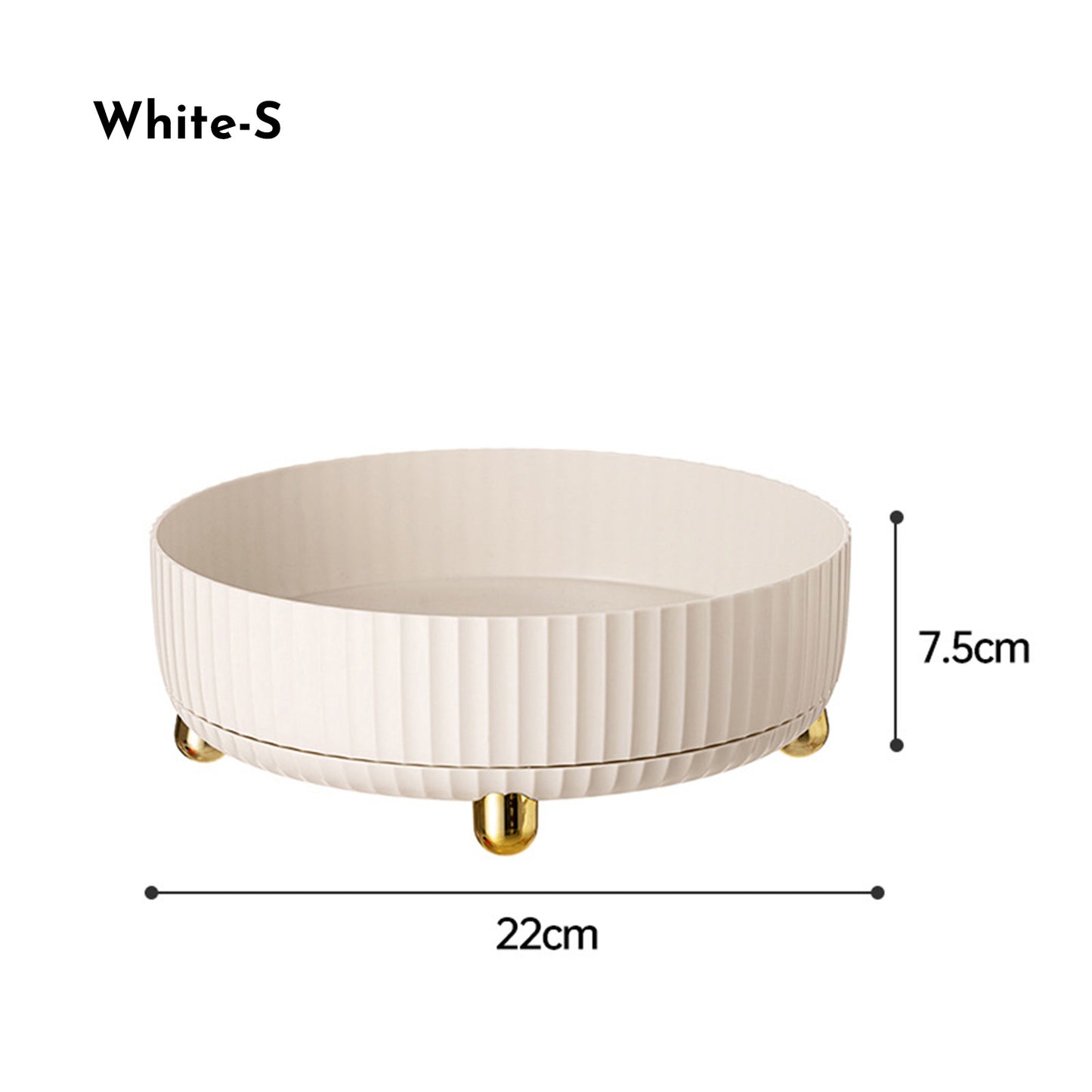 Rotating Makeup & Skincare Organizer Tray with Spin Storage for Vanity and Bathroom