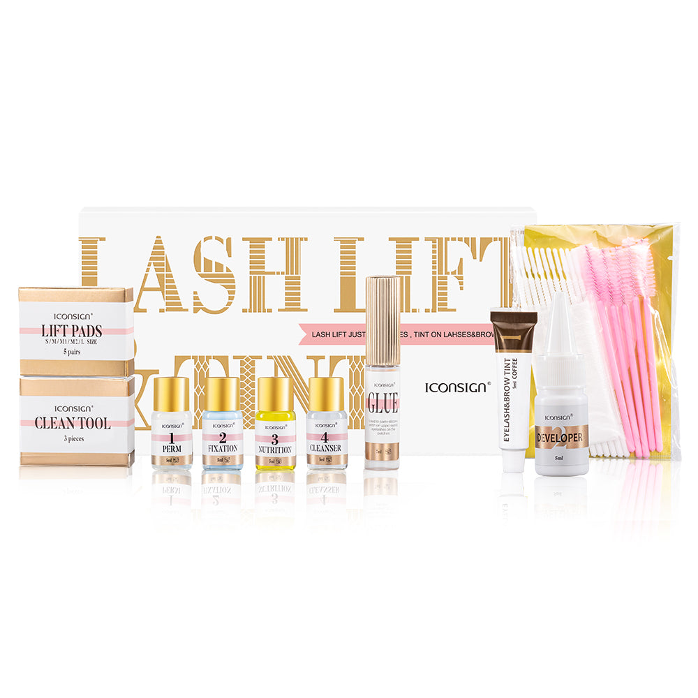 Lash Lift and Eyebrow Tint Kit - Professional Eyelash Perming & Dyeing Set