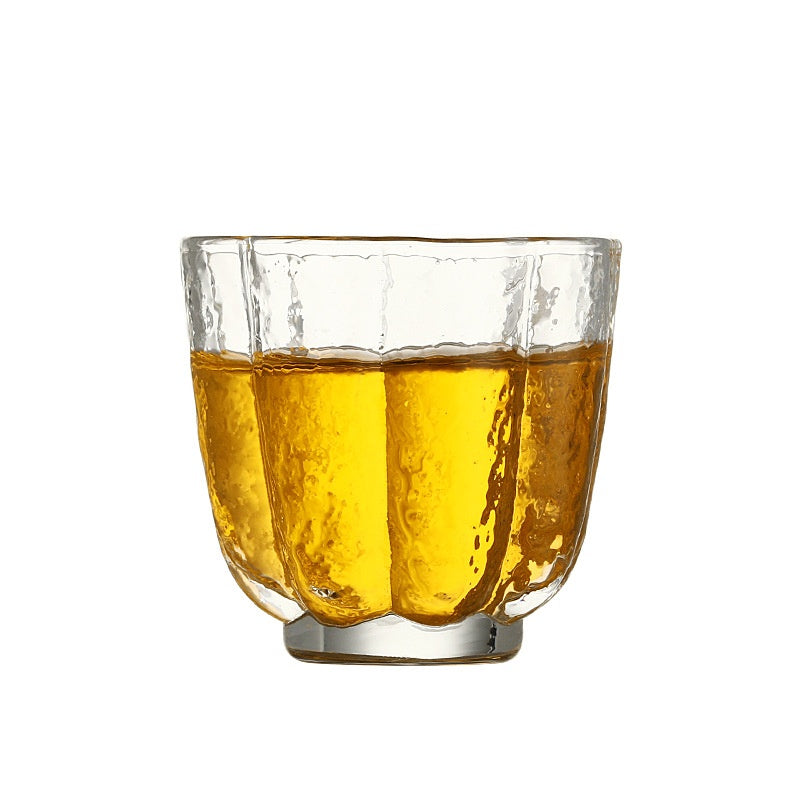 Tea-Boiling Glass Teacup with Kung Fu Style, Small Transparent Drinking Cup