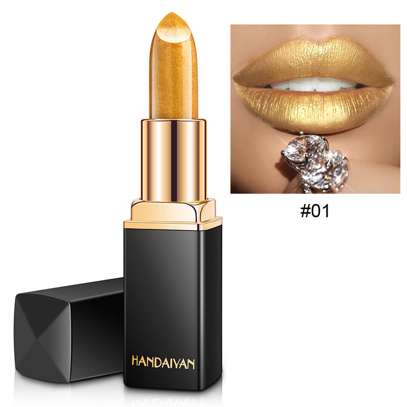 Mermaid Metallic Lipstick - Color Changing Pearlescent Lip Color with Temperature Effect