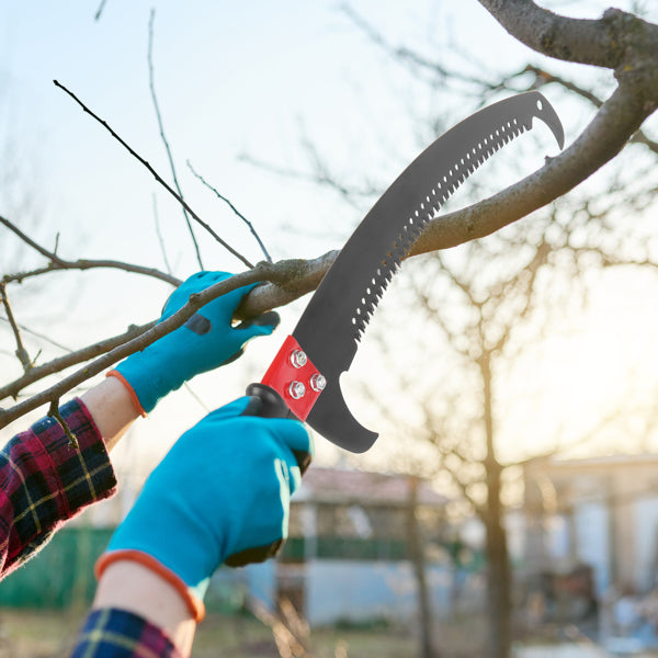 26ft Manual Pole Saw Tree Trimmer Kit with Portable Bag & Spiral Splicing