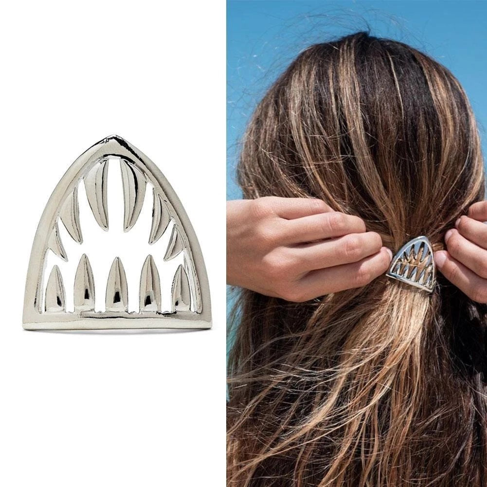 Silver Hair Claw Clip Large Shark Jaw Hairpin Elegant Hair Accessories