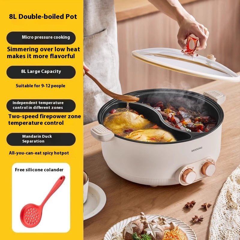 Large Capacity Electric Chafing Dish with Multi-Functional Heating for Home & Kitchen