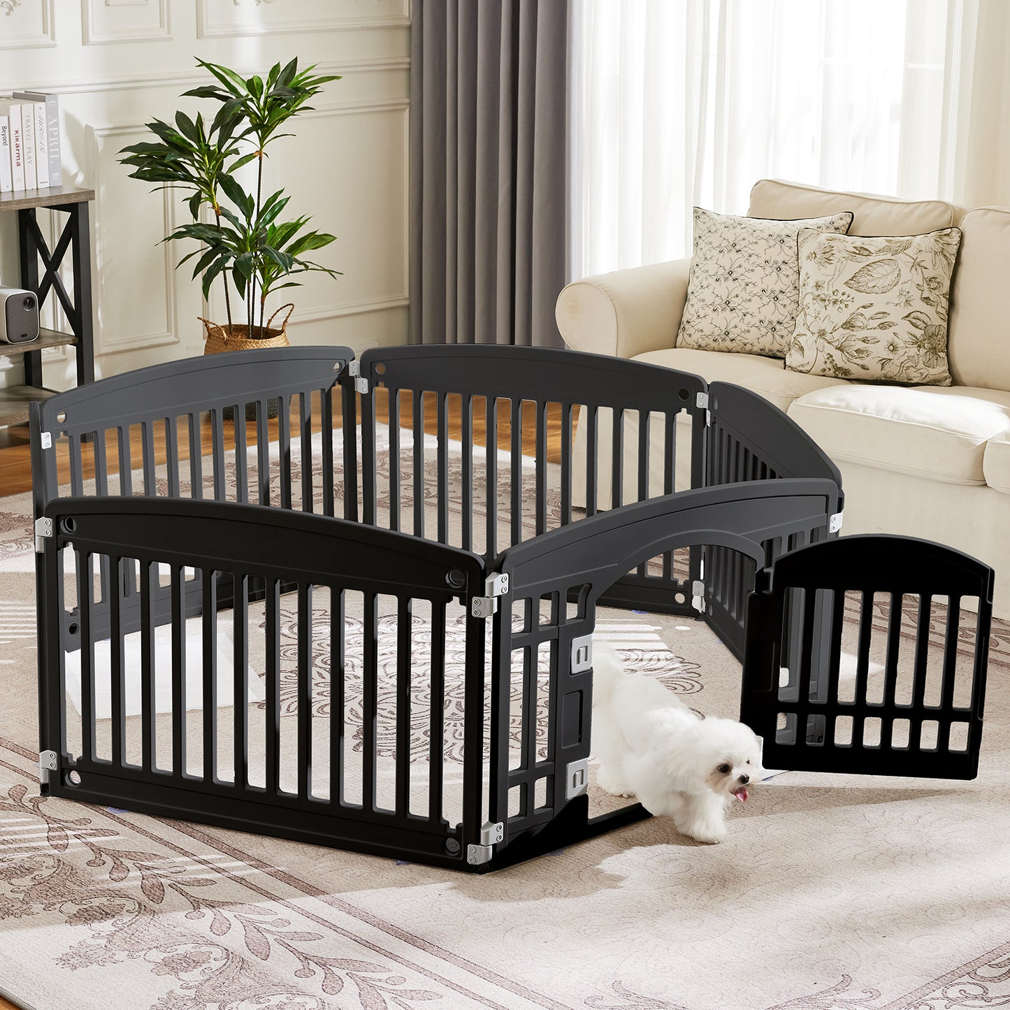 Pet Dog Fence Gate for Indoor & Outdoor Use - Safe & Reliable Barrier